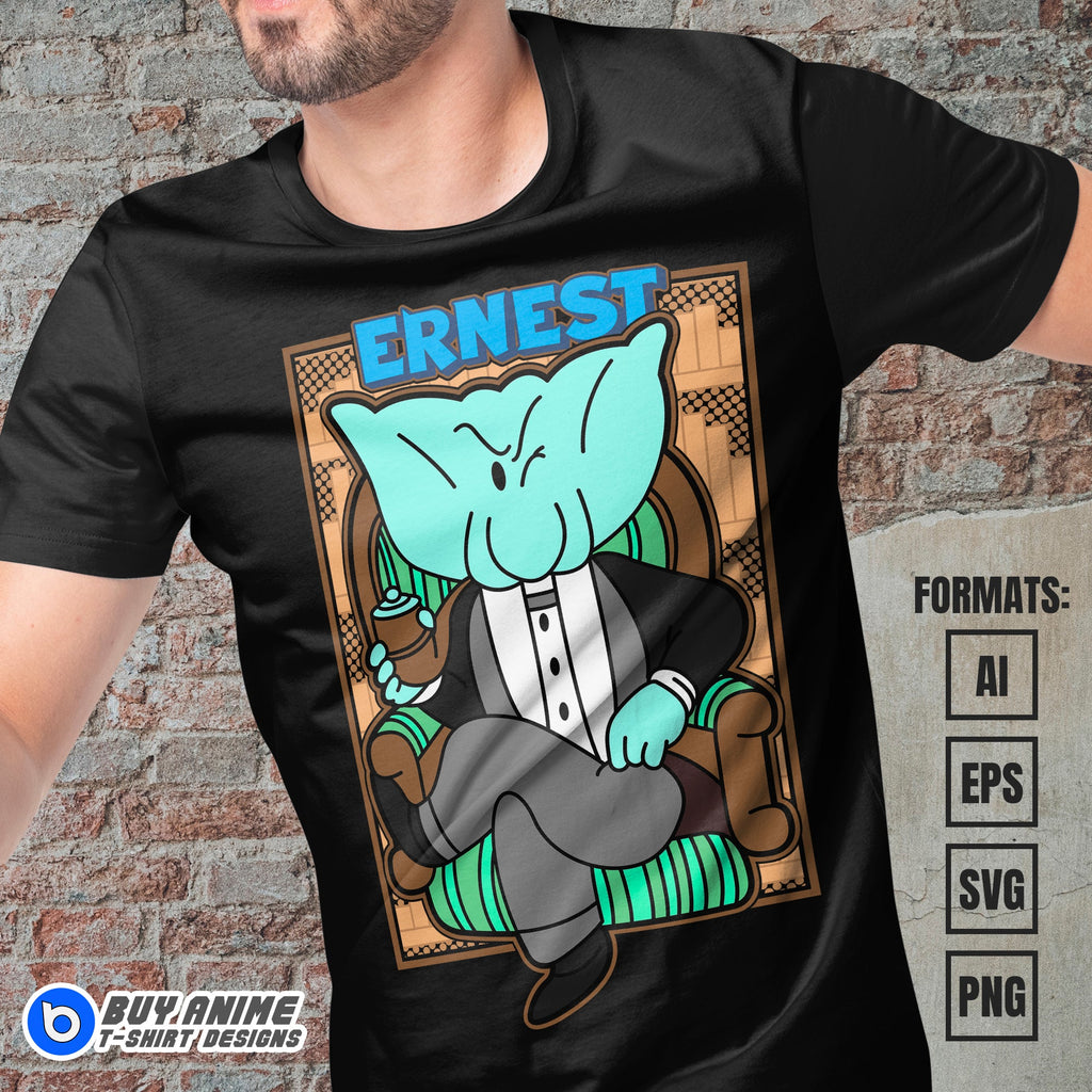 Premium Ernest Le Vampire Vector T-shirt Design Template