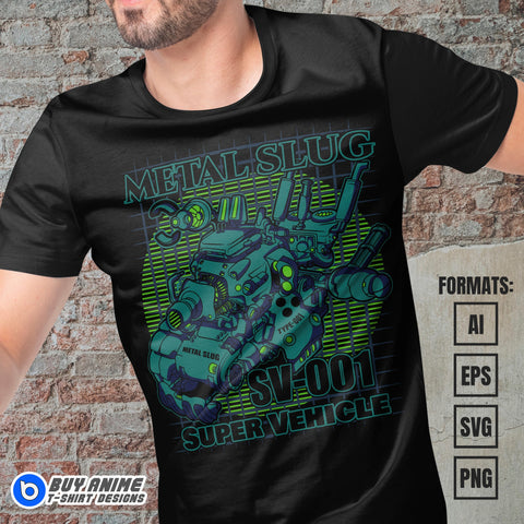 Premium Metal Slug Vector T-shirt Design Template