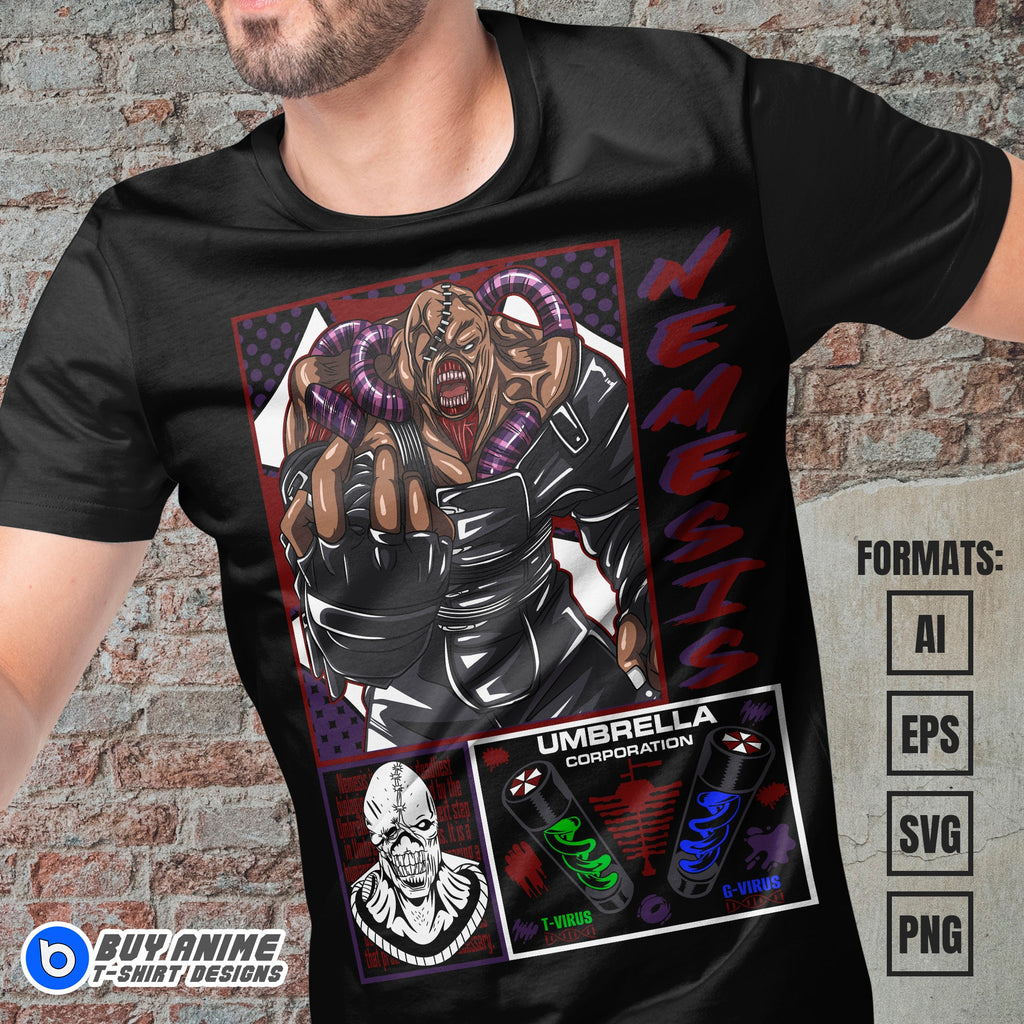 Premium Nemesis Resident Evil Vector T-shirt Design Template