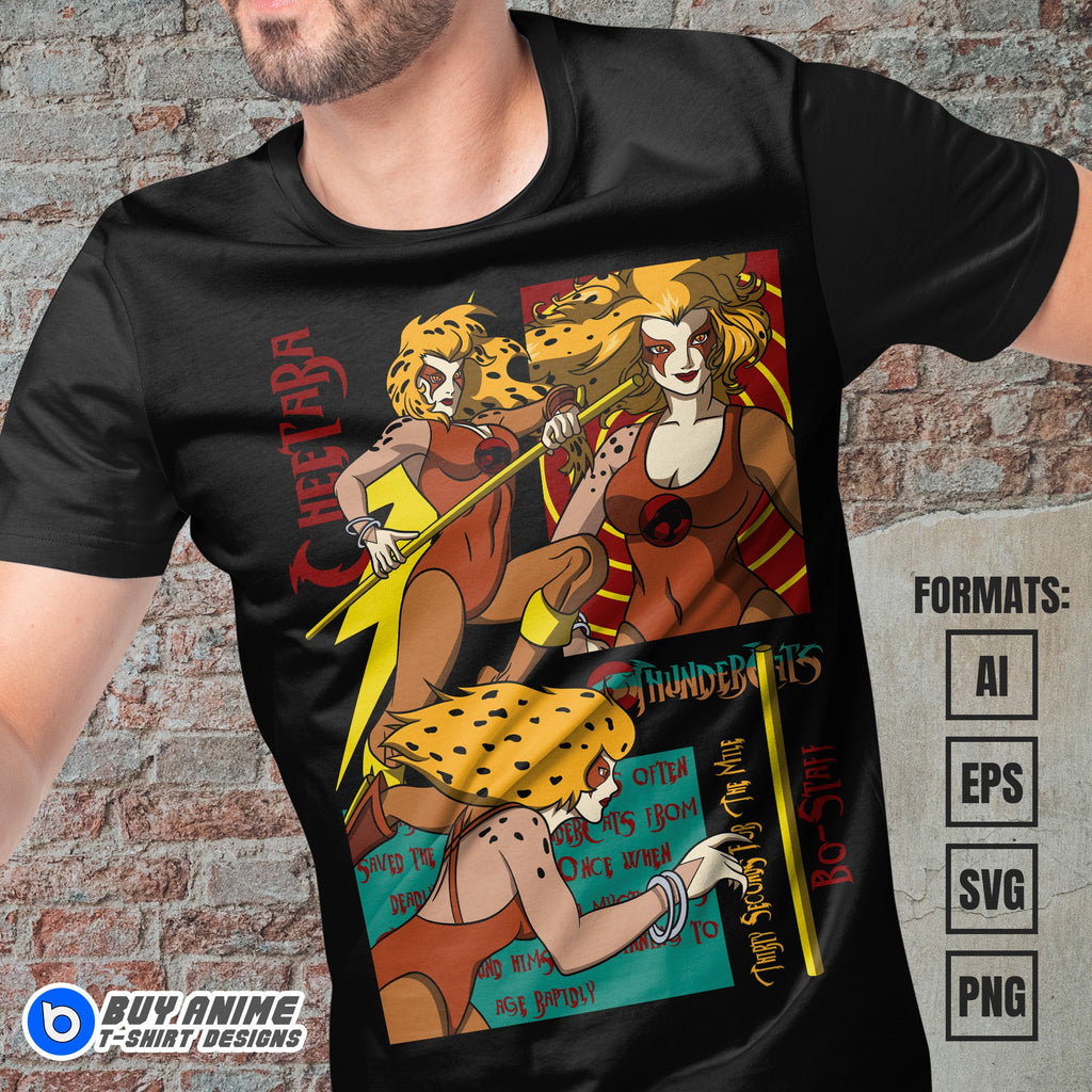 Premium Cheetara ThunderCats Vector T-shirt Design Template