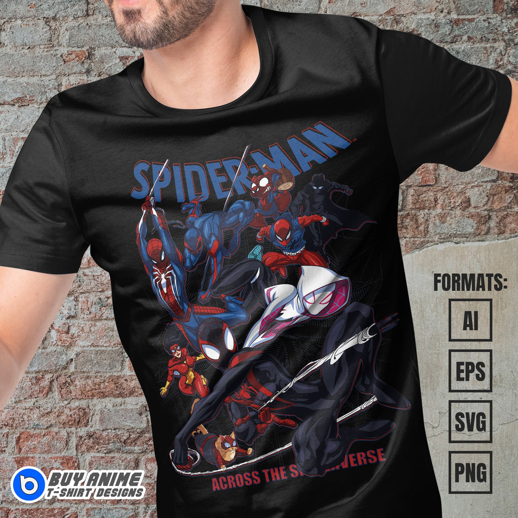 Premium Spider-Man Vector T-shirt Design Template #6