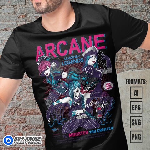 Premium Arcane Vector T-shirt Design Template #2