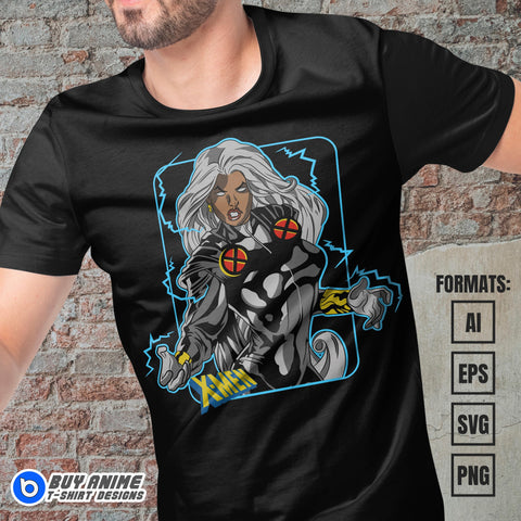 Premium Storm X-Men Vector T-shirt Design Template