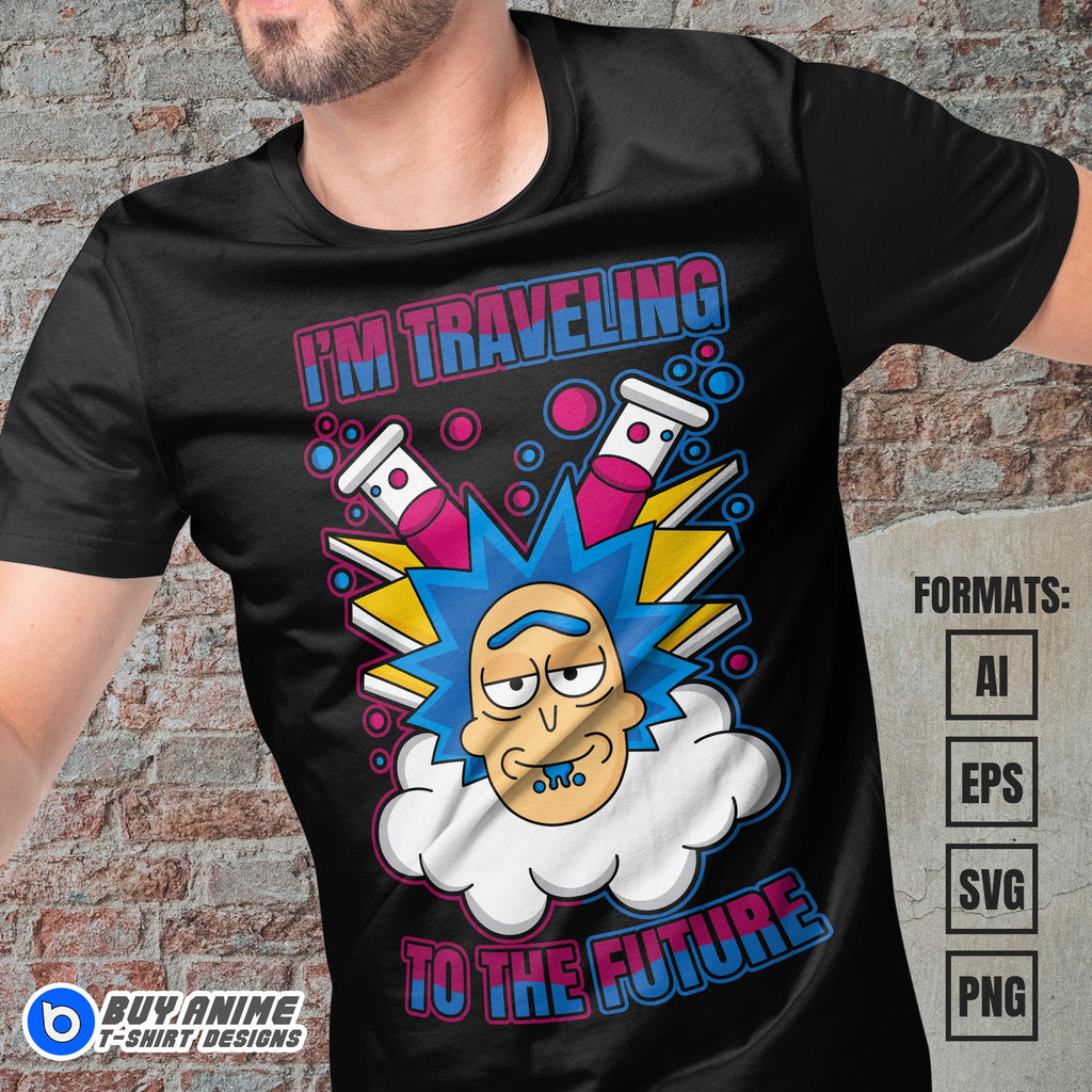 Premium Rick Vector T-shirt Design Template