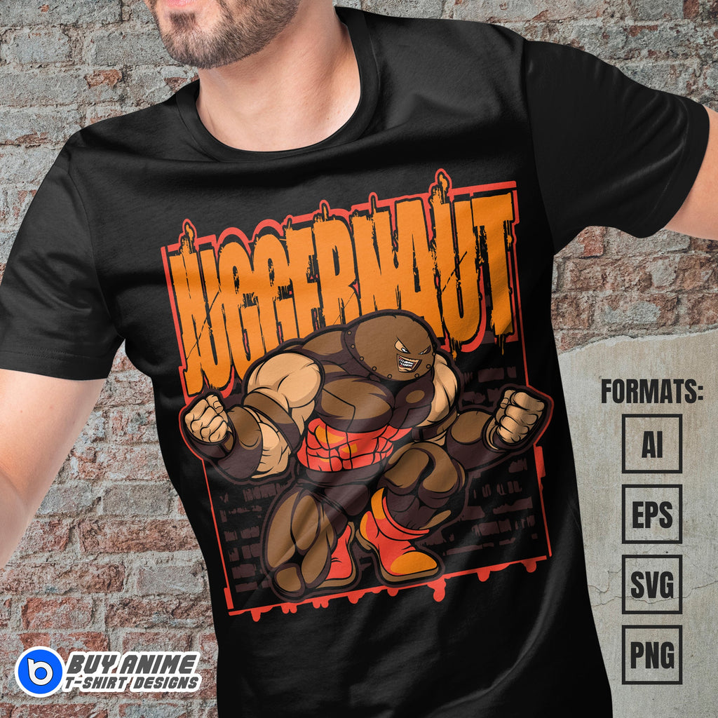 Premium Juggernaut X-Men Vector T-shirt Design Template