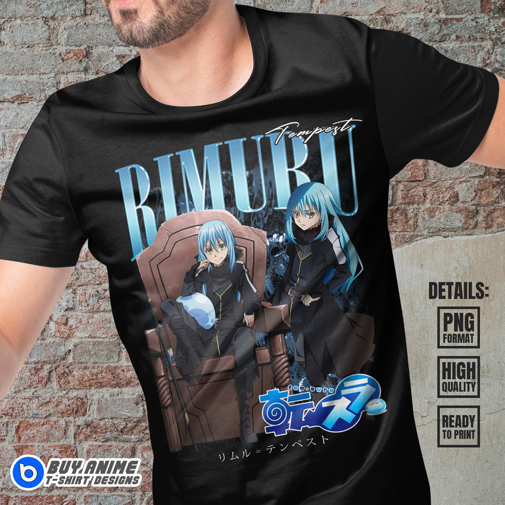 Rimuru Tempest That Time I Got Reincarnated As A Slime Anime Bootleg T-shirt Design