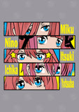 The Quintessential Quintuplets Anime Vector T-shirt Designs Bundle Templates