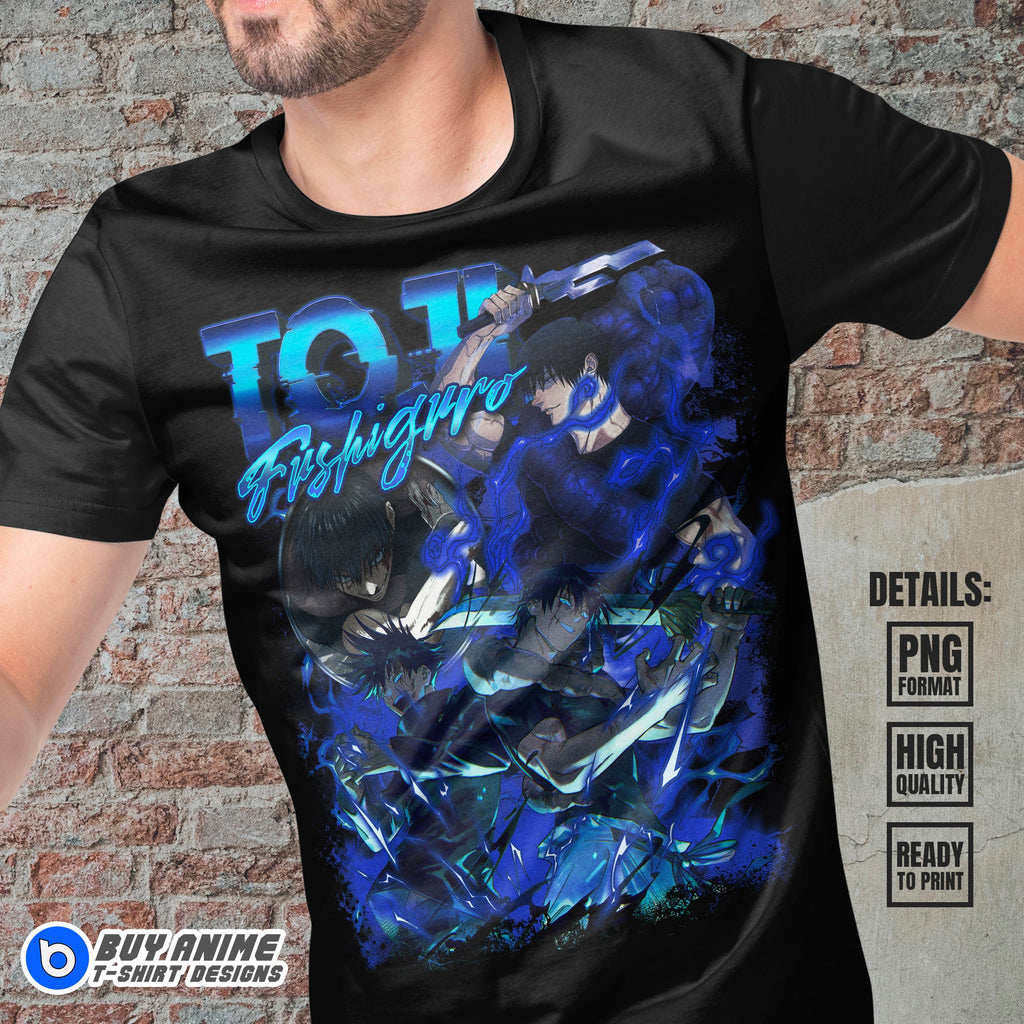 Toji Fushiguro Jujutsu Kaisen Anime Bootleg T-shirt Design