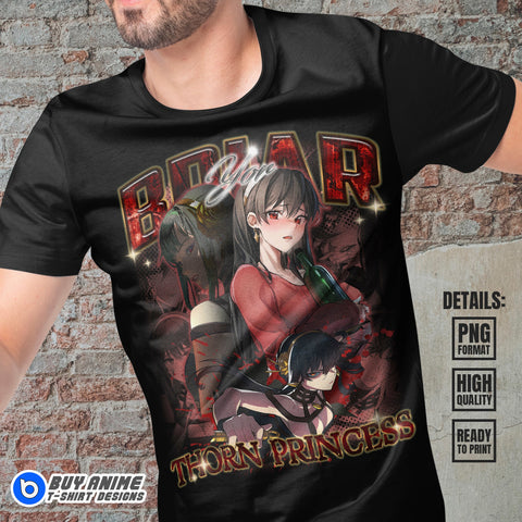 Yor Briar Spy x Family Anime Bootleg T-shirt Design